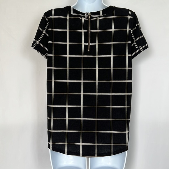 Sweet Wanderer Small Black/White Checkered Blouse - Picture 2 of 14